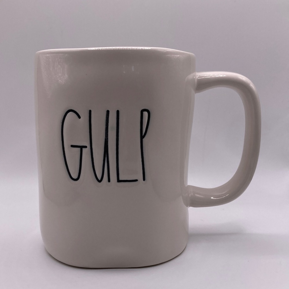 Rae Dunn GULP Ceramic Mug Artisan Collection Magenta